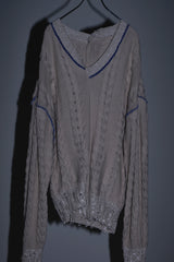 INSIDE OUT KNIT SW WHITE