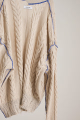 INSIDE OUT KNIT SW WHITE