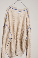 INSIDE OUT KNIT SW WHITE