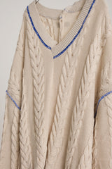 INSIDE OUT KNIT SW WHITE