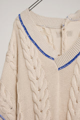 INSIDE OUT KNIT SW WHITE