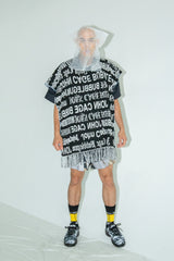 HIPPIEREVERSIBLEPONCHO BLACKMIX