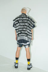 HIPPIEREVERSIBLEPONCHO BLACKMIX