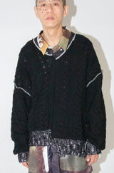 INSIDE OUT KNIT SW BLACK