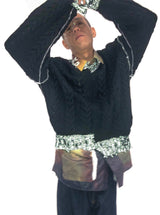 INSIDE OUT KNIT SW BLACK