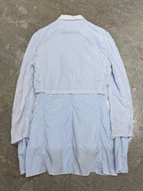 【COMME des GARCONS HOMME PLUS】Archival 2014SS "COMME des GARCONS HOMME PLUS" Reconstructed Striped Docking Tailored Jacket / BLUE × WHITE (SIZE: XS)