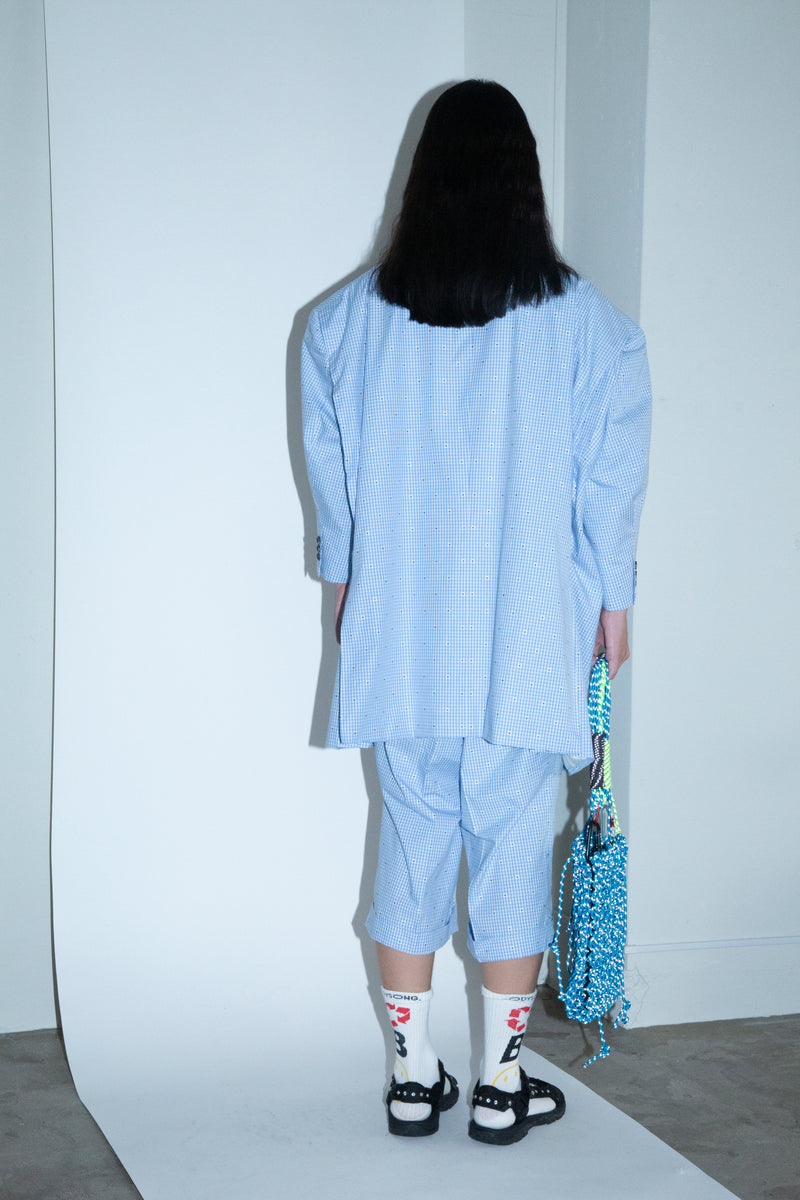 CUT JACQUARD GINGHAM TAILORED C