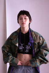 OVERDYED PATCHWORK PLAID HS SHIRT