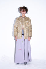 PIERCING LONG SKIRT/WOOL