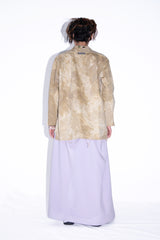 PIERCING LONG SKIRT/WOOL