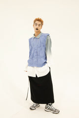 PIERCING LONG SKIRT/WOOL