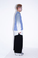 PIERCING LONG SKIRT/WOOL