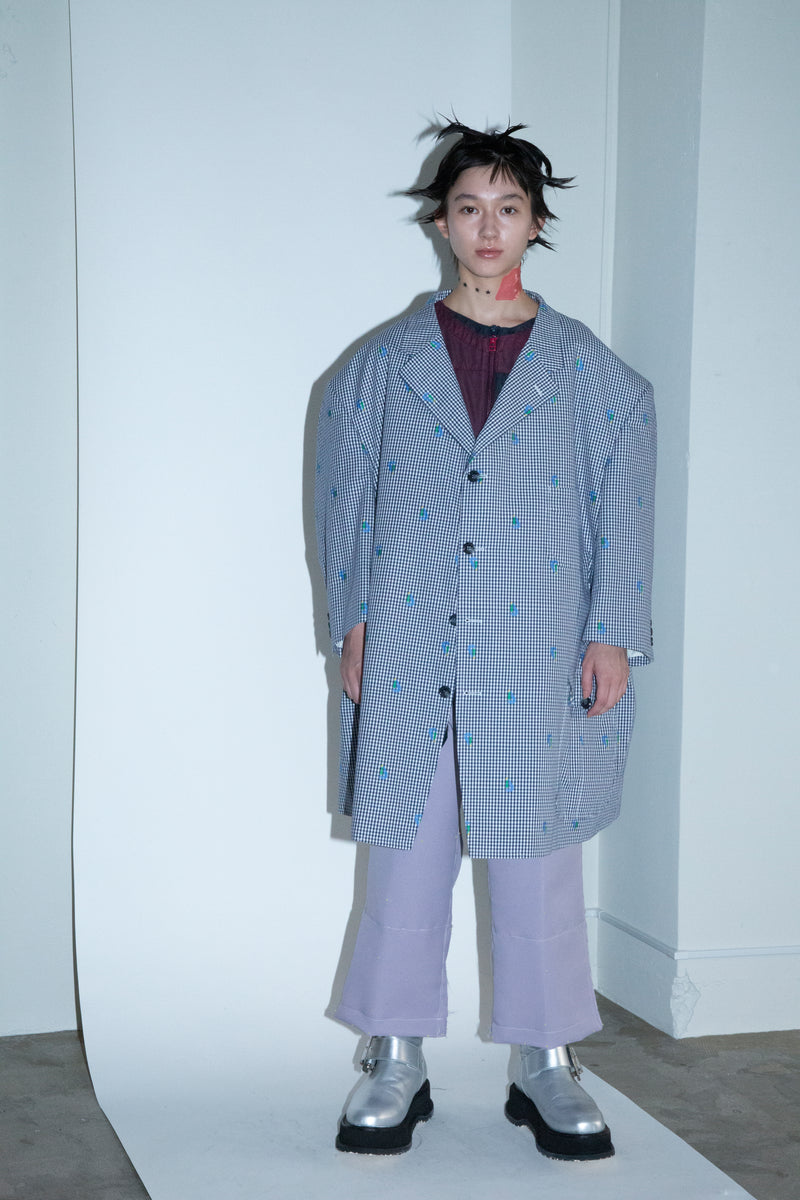 CUT JACQUARD GINGHAM TAILORED C