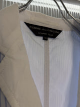 【COMME des GARCONS HOMME PLUS】Archival 2014SS "COMME des GARCONS HOMME PLUS" Reconstructed Striped Docking Tailored Jacket / BLUE × WHITE (SIZE: XS)