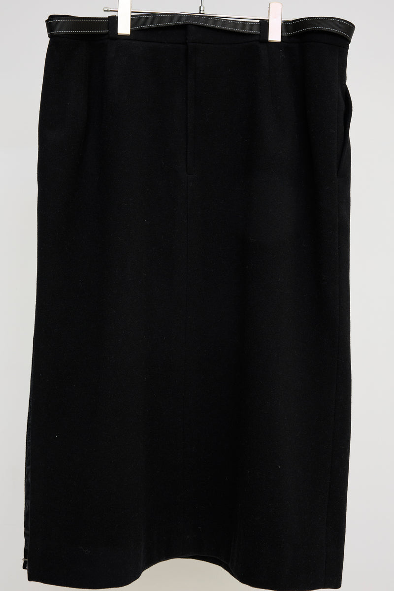 PIERCING LONG SKIRT/WOOL