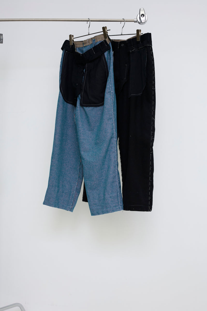 CUSTOM MADE BASTED TROUSERS/WOOL