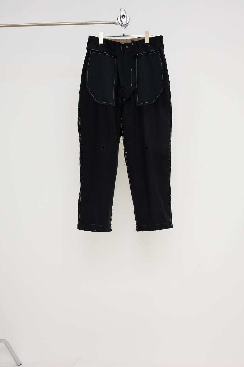 CUSTOM MADE BASTED TROUSERS/WOOL