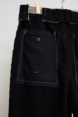 CUSTOM MADE BASTED TROUSERS/WOOL