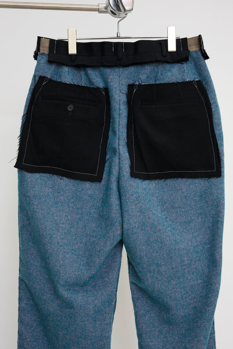 CUSTOM MADE BASTED TROUSERS/WOOL