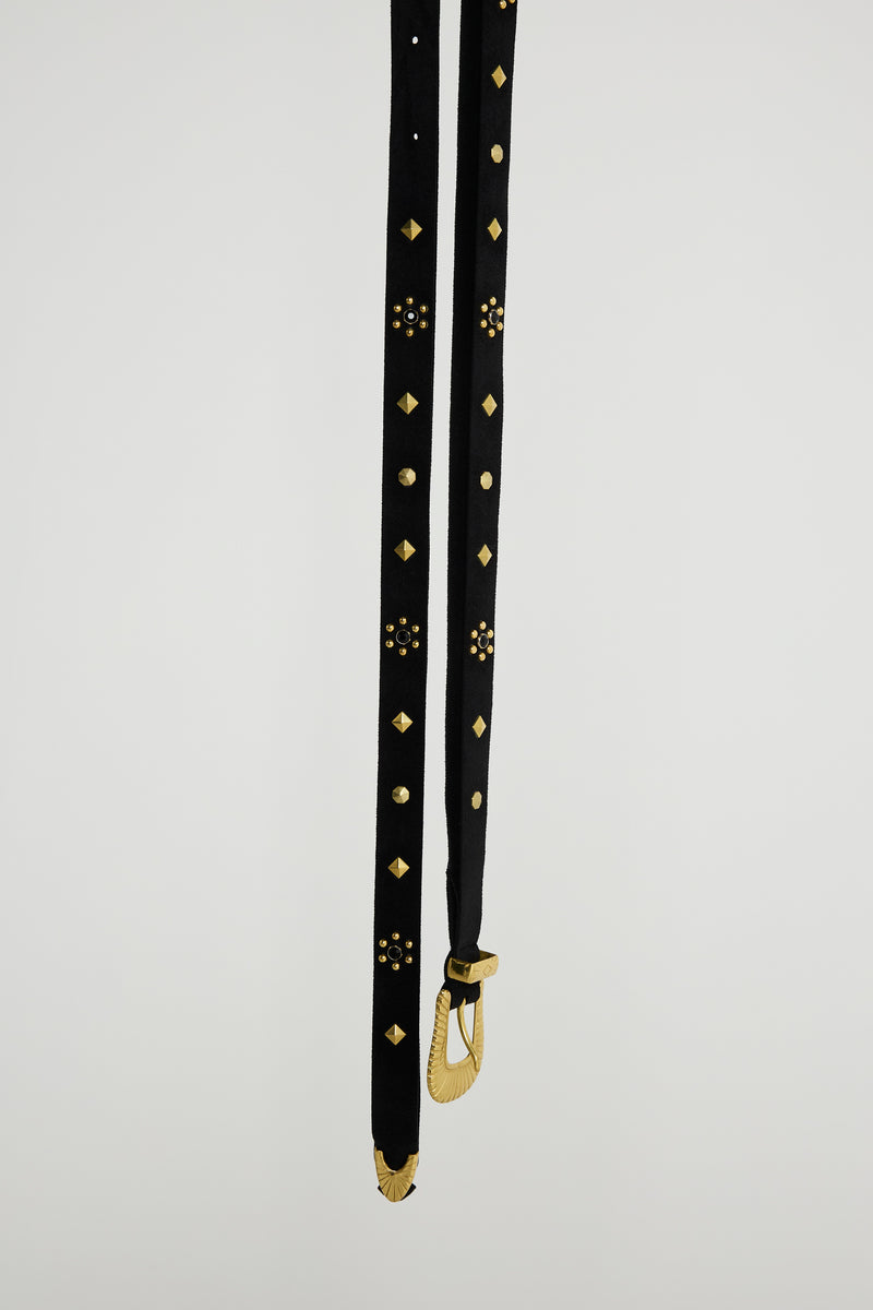 ULTRASUEDE STUDDED BELT