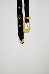 ULTRASUEDE STUDDED BELT