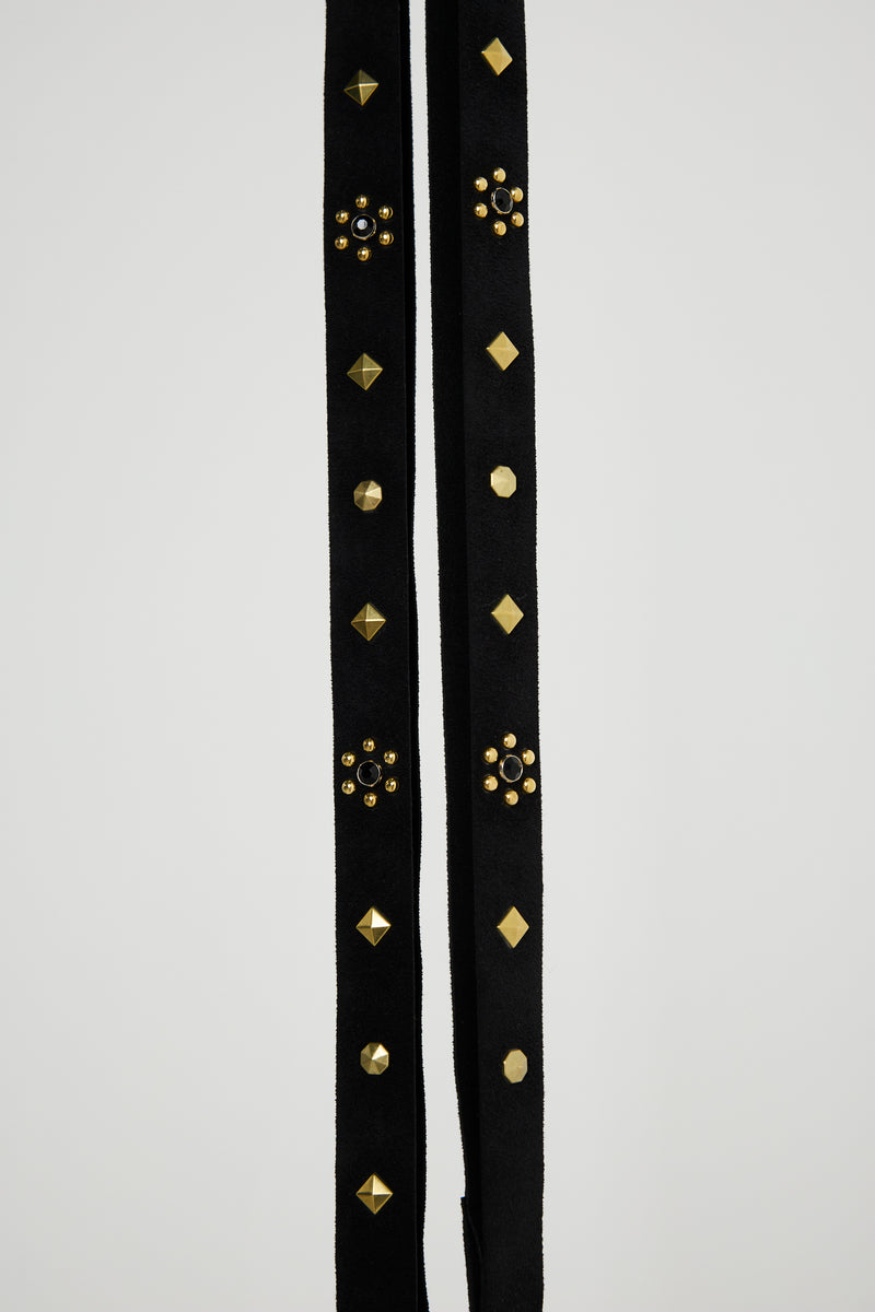 ULTRASUEDE STUDDED BELT