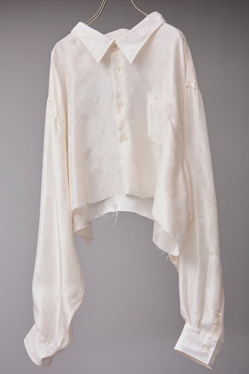 LS NICE CROPPED SPLATTER SHIRT/MONKEY