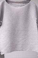 SEAMLESS DEFORMED THIN KNIT/RIB