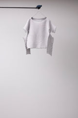 SEAMLESS DEFORMED THIN KNIT/RIB