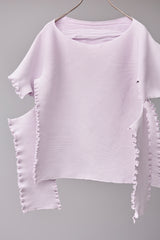 SEAMLESS DEFORMED THIN KNIT/RIB