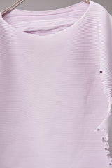 SEAMLESS DEFORMED THIN KNIT/RIB