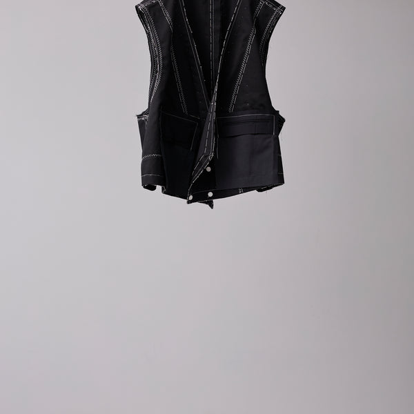 SUPER WATER REPELLENT CHINO CLOTH HAND STITCHED BASTING VEST