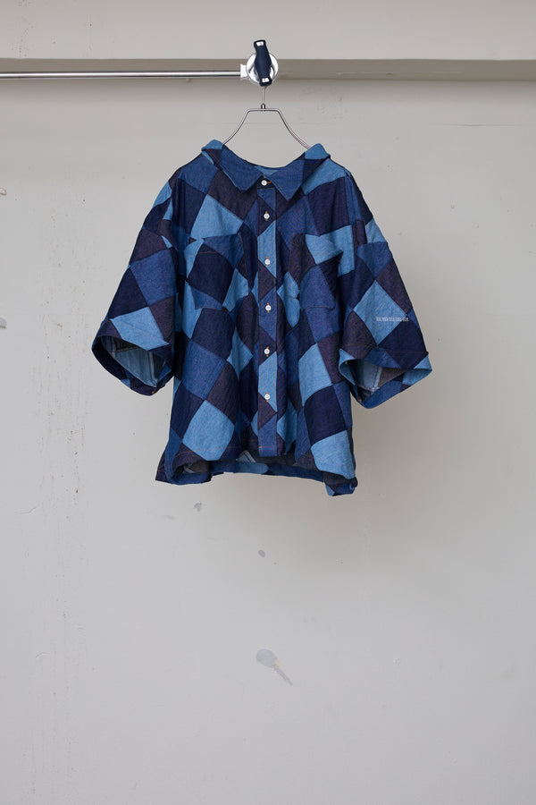 RHOMBUS DENIM HS SHIRT