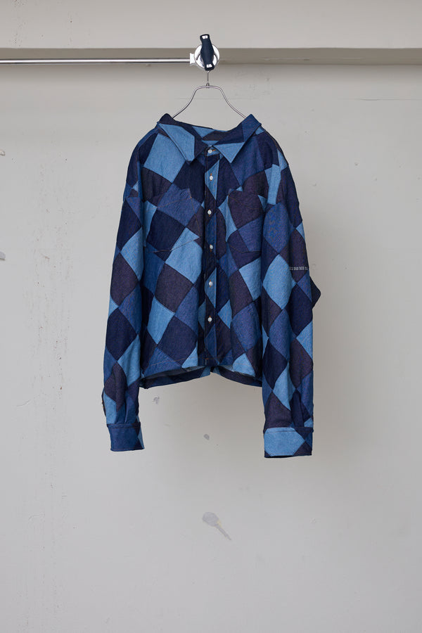 RHOMBUS DENIM LS SHIRT