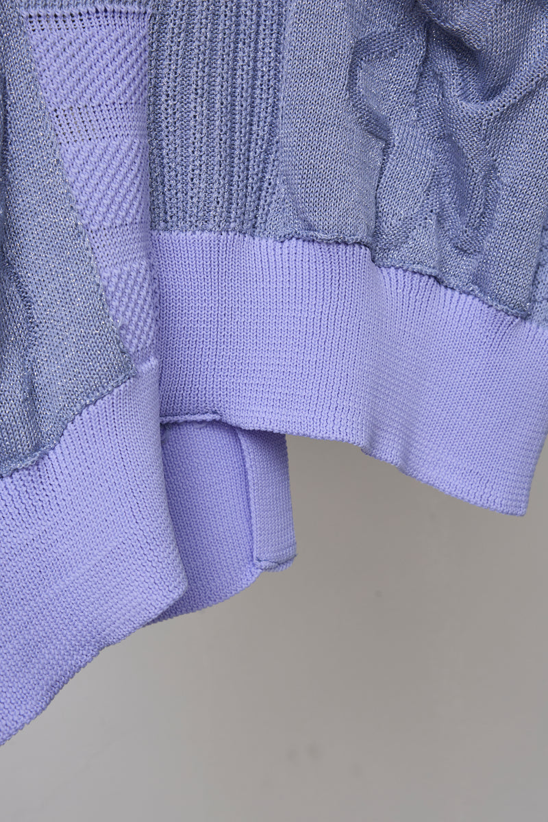 MIXED-KNIT VEST_REFLECTIVE RIB