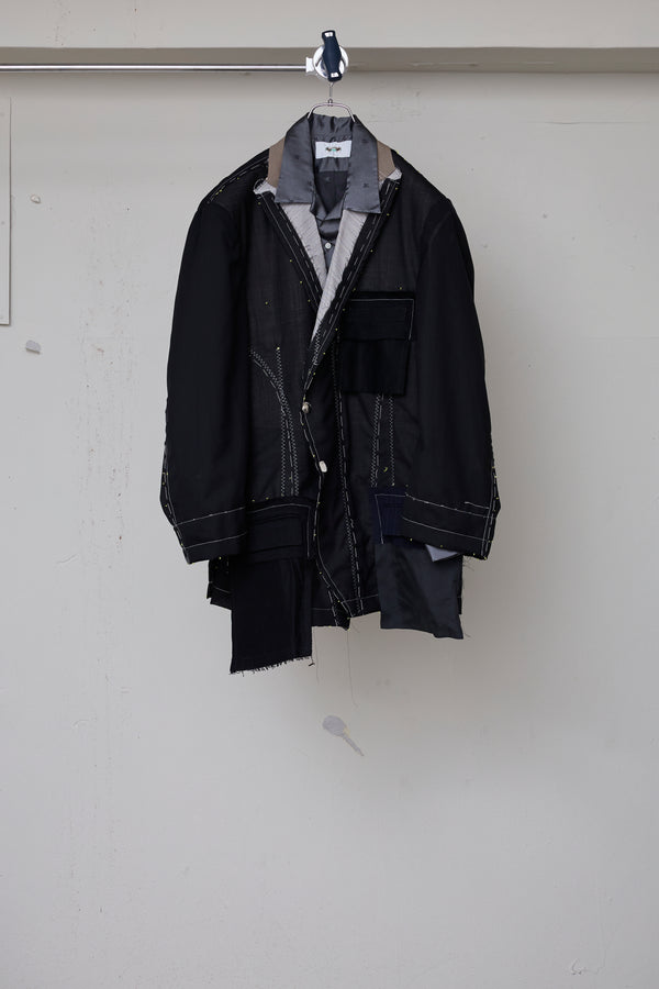 DETACHABLE SHIRT+ARTISANAL J/SHEER WOOL