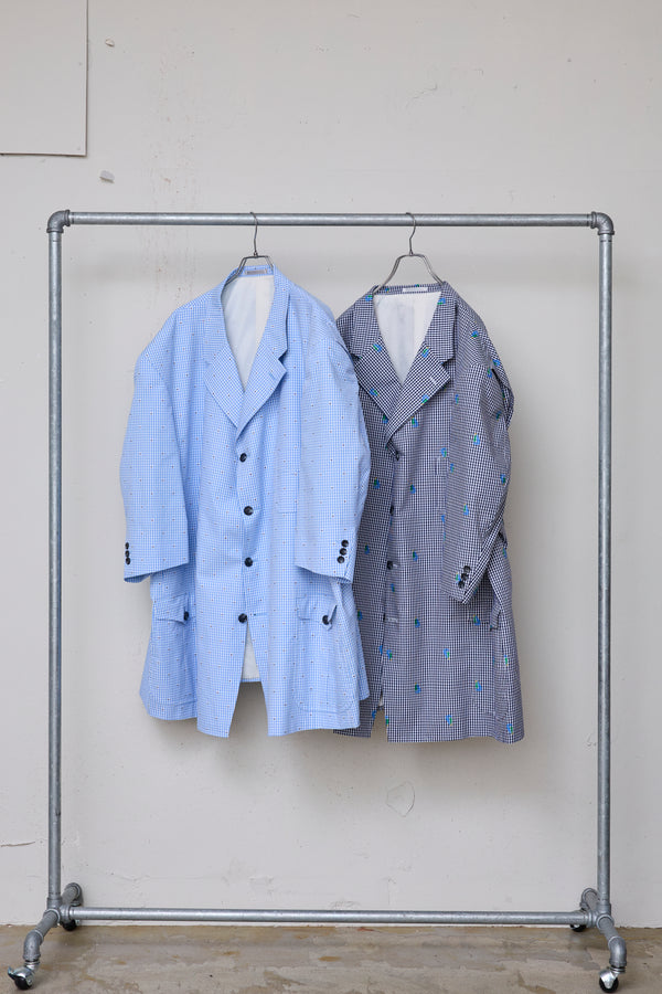 CUT JACQUARD GINGHAM TAILORED C