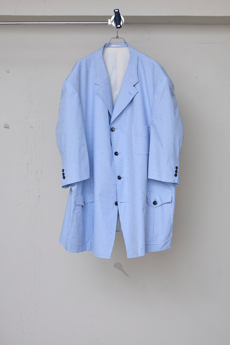CUT JACQUARD GINGHAM TAILORED C