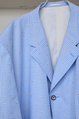 CUT JACQUARD GINGHAM TAILORED C