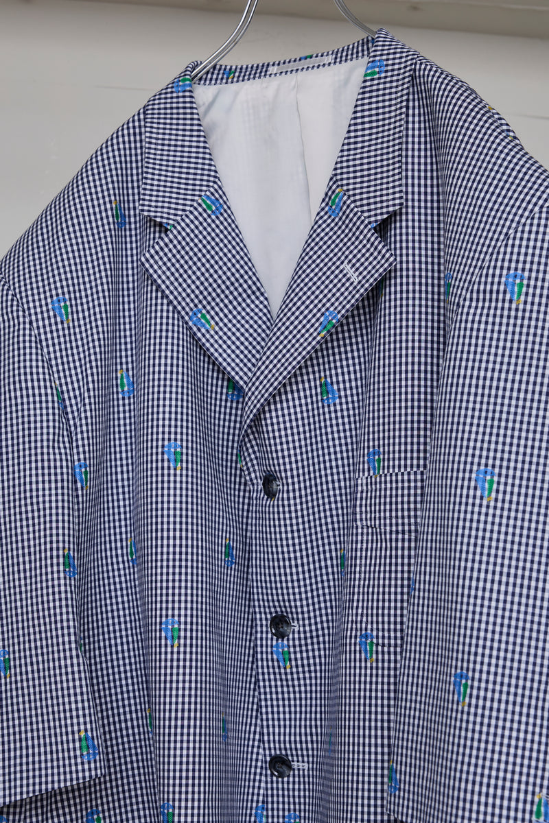 CUT JACQUARD GINGHAM TAILORED C