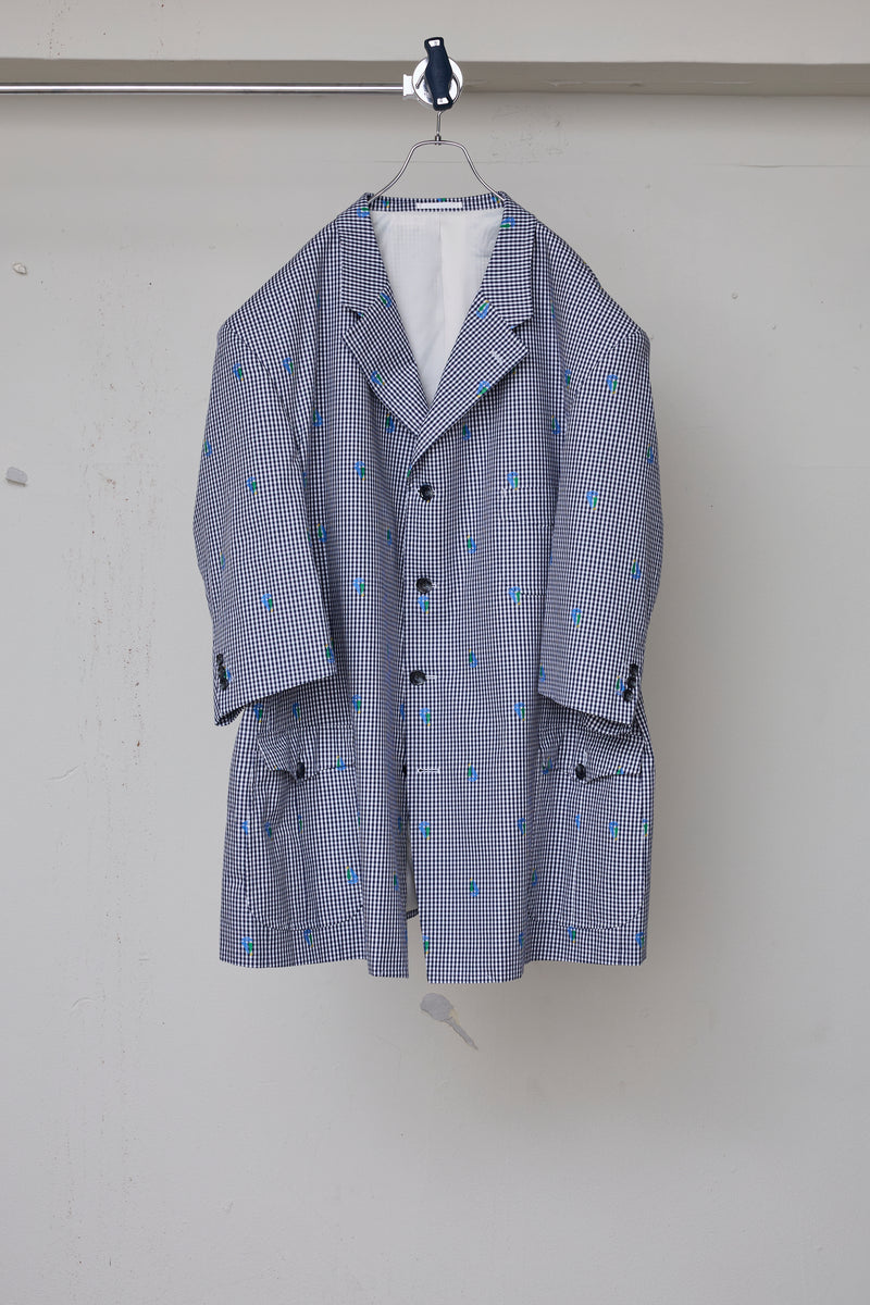 CUT JACQUARD GINGHAM TAILORED C
