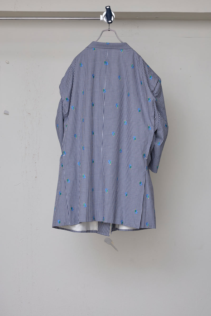 CUT JACQUARD GINGHAM TAILORED C