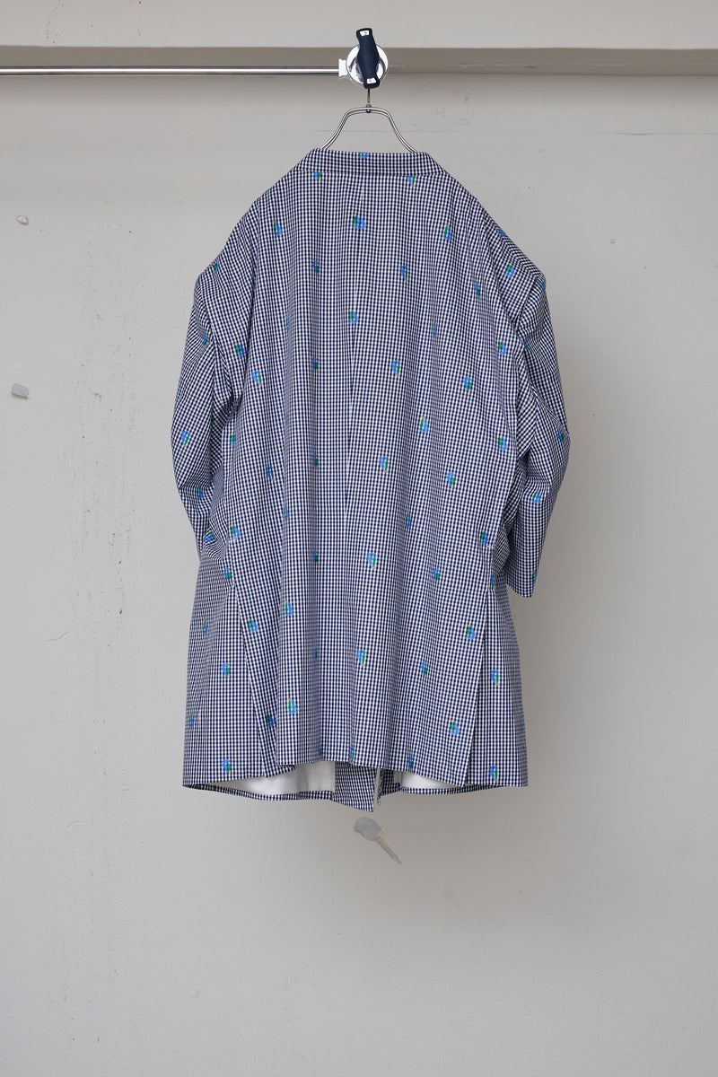 CUT JACQUARD GINGHAM TAILORED C