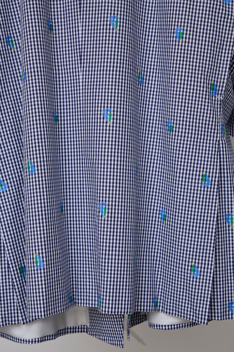 CUT JACQUARD GINGHAM TAILORED C