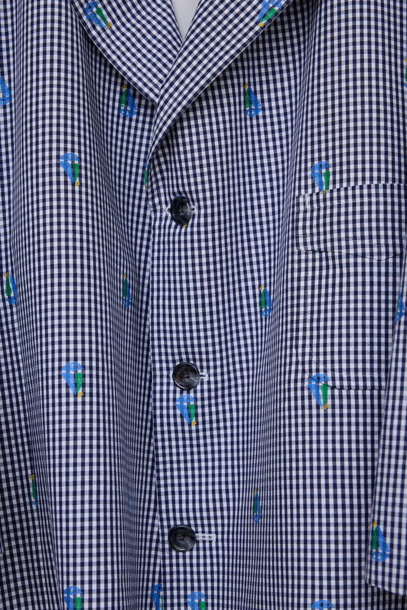 CUT JACQUARD GINGHAM TAILORED C