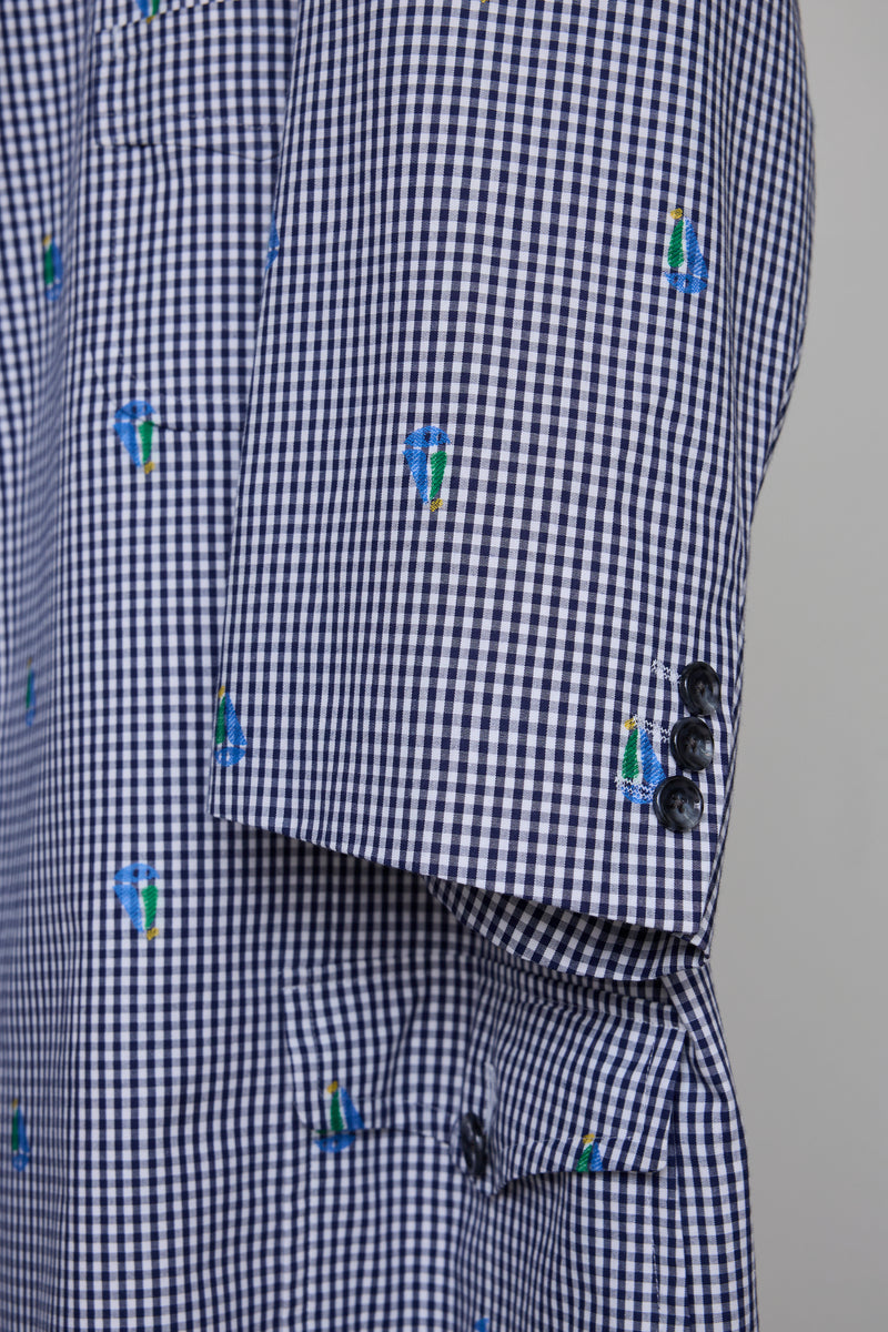 CUT JACQUARD GINGHAM TAILORED C