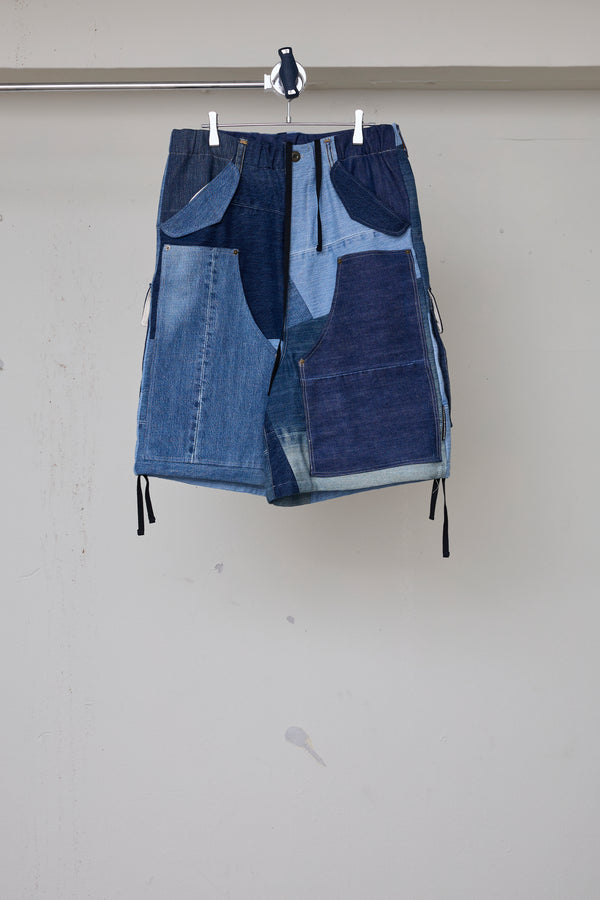 RECONSTRUCTED REGISTERED DENIM/C SHORTS