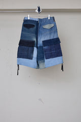 RECONSTRUCTED REGISTERED DENIM/C SHORTS