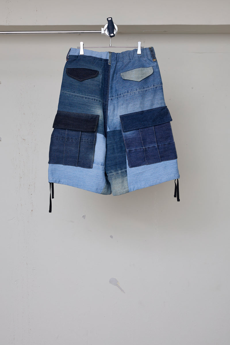 RECONSTRUCTED REGISTERED DENIM/C SHORTS