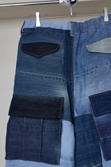 RECONSTRUCTED REGISTERED DENIM/C SHORTS